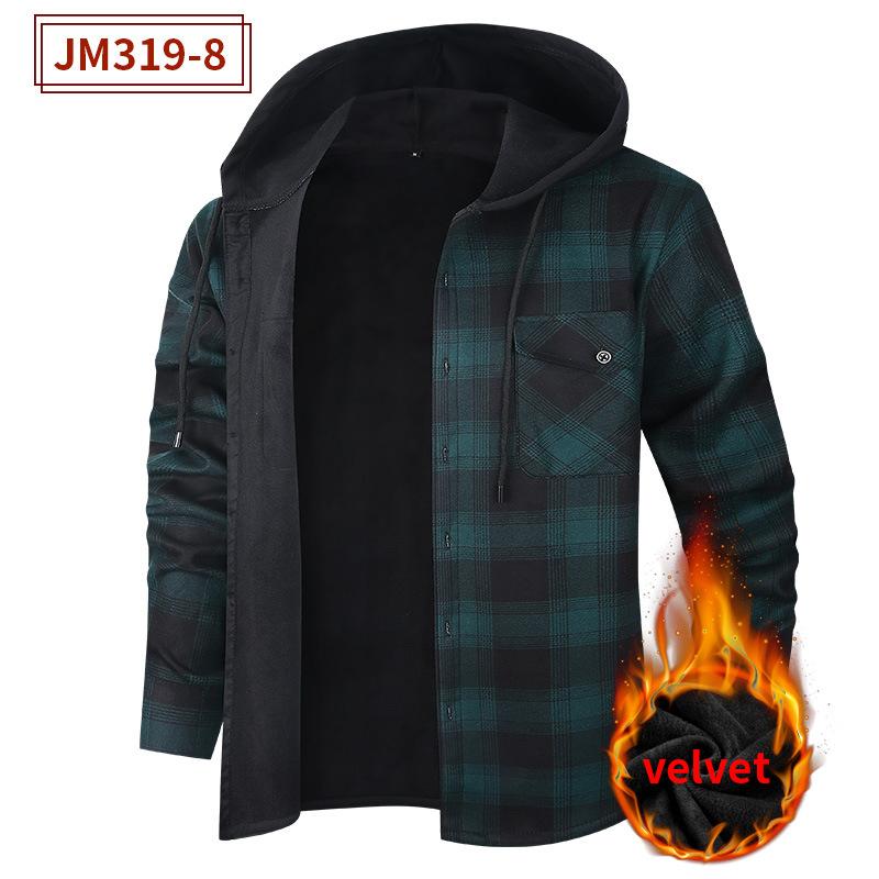 Camicia da uomo con fodera calda: Camicia a Quadri in Flanella Spessa Foderata in Pile – Camicia Intera Foderata in Pile da Uomo