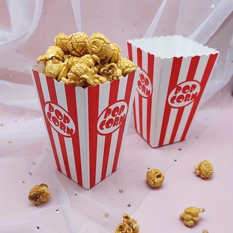 Affascinanti Scatole per Popcorn a Strisce da 20 Pezzi per Caramelle in Linea con i Temi delle Celebrazioni del Cinema