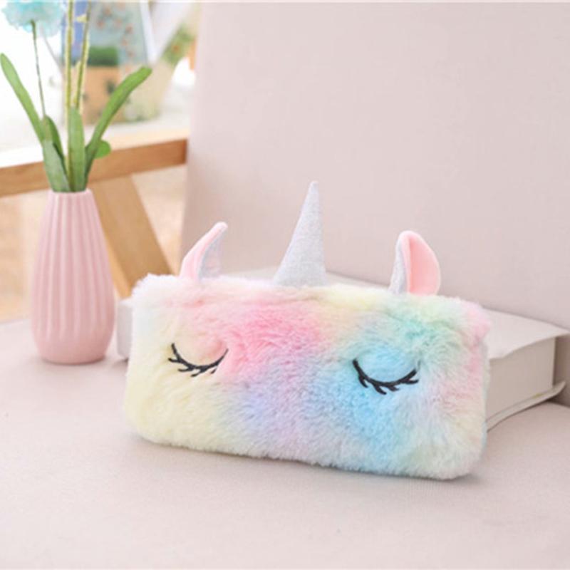 

Плюшевый Единорог Очаровательная Пеналы Licorne Kawaii Девочки Estuche Para Lpices для Trousse Astuccio Холст Школьный School Cartuchera Высокое Качество