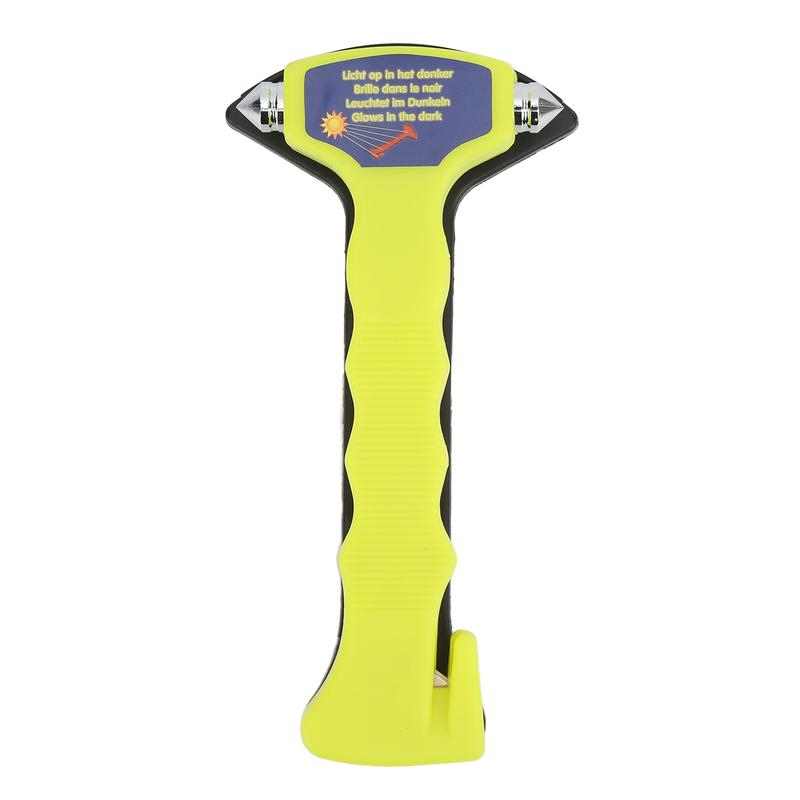 2 In 1 Safety Hammer Window Glass Breaker Seatbelt Cutter Emergency Escape Tool Luminous for Buses Trains Cars