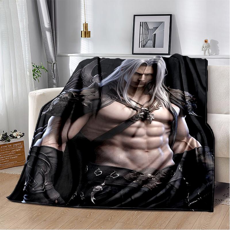2025 New Style Final Fantasy Games Cloud Tifa Aerith Sephiroth Blanket,Soft Throw Blanket for Home Bedroom Bed Sofa Cover Kids