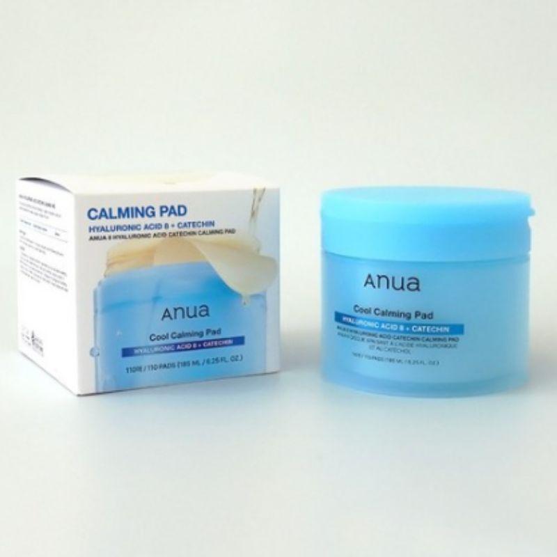 Anua 8 Hyaluronic Acid Catechin Calming Pads 185ml (110 Pads) – Hydrating & Soothing Toner Pads for Sensitive Skin