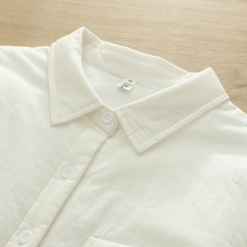 2025 Winter Japanese Style Women's Padded Long-Sleeve Warm Shirt Top