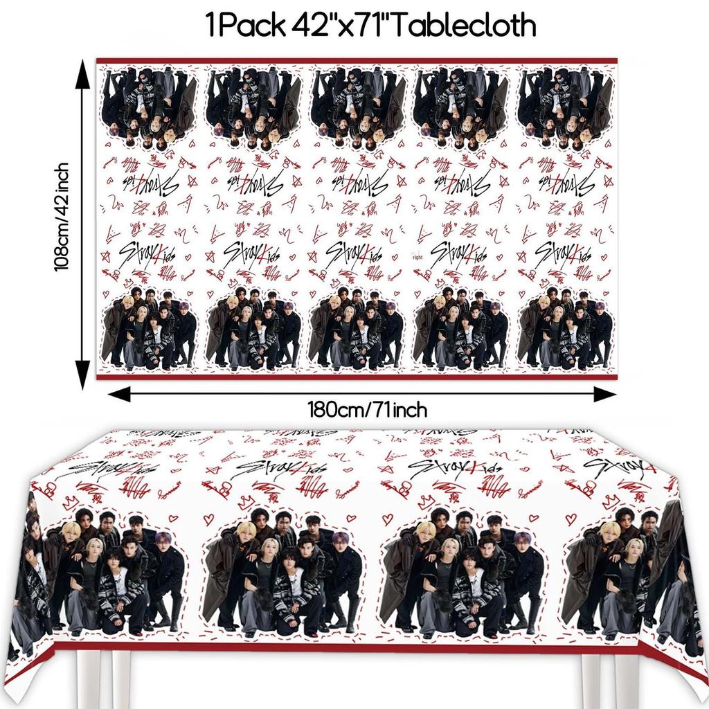 Baner Urodzinowy i Zestaw Stołowy K-pop Stray Kids