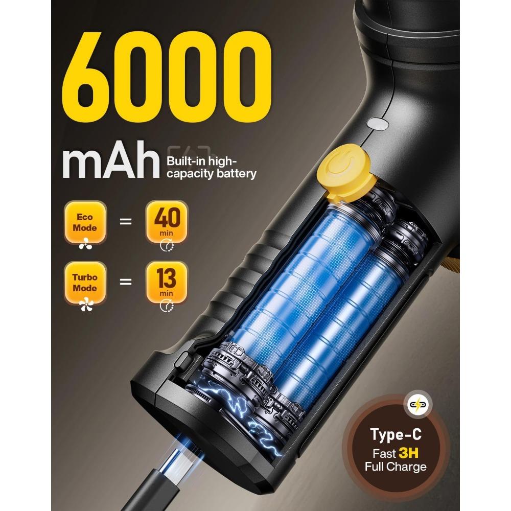 Handheld Vacuum Cleaner 21000Pa Suction with Brushless Motor, 4-in-1 Portable Mini Car Vacuum with 2 Suction Modes, Cordless Vac