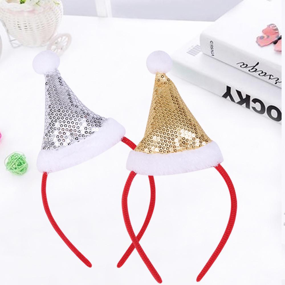 Stunning Headband Christmas Festive Party Accessory With Shimmering Sequins Available In Gold Silver Green And Colors Red