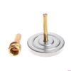 63mm Dial Horizontal Thermometer Aluminum Temperature Gauge Meter Liquid Water
