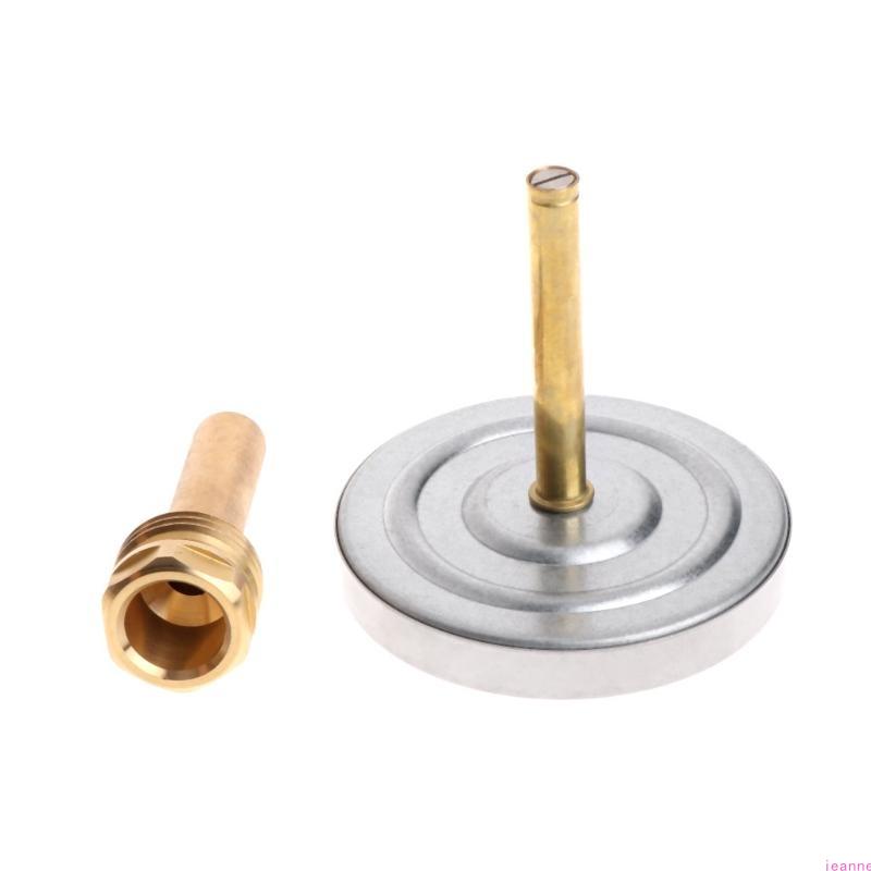 63mm Dial Horizontal Thermometer Aluminum Temperature Gauge Meter Liquid Water