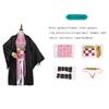 Kamado nezuko cosplay traje anime demon slayers quimono kimetsu não yaiba kamado nezuko traje peruca uniforme hallween feminino crianças