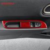 Weißes Carbonfaser-Aufkleberpanel für Mini Cooper S F66 2024 2025 Auto Tür Fensterheber Schalter Rahmen Innenraum Auto Teile LHD RHD