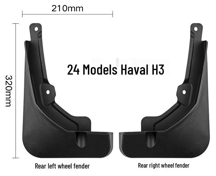 2024 Great Wall Haval H3 Soft Rubber Mud Flaps for Foreign Trade