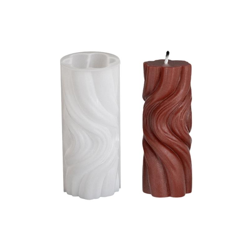 Multipurpose Sturdy Silicone Ripple Candle Holder Mould Set Portable for Resin Plaster Craft Supplies Assorted Sizes