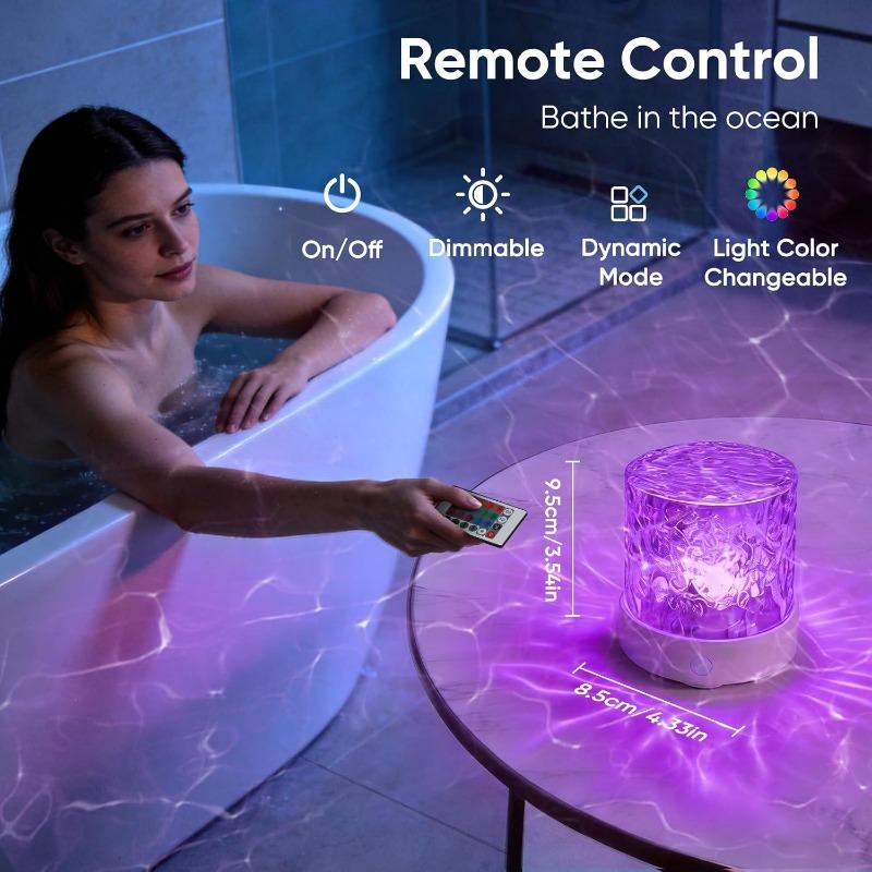 Proiettore Aurora Boreale Luce Ondata Oceano Galassia 16 Colori Lampada Rotante a Increspature d'Acqua per Camera da Letto Sonno Home Theater Decorazioni per Feste