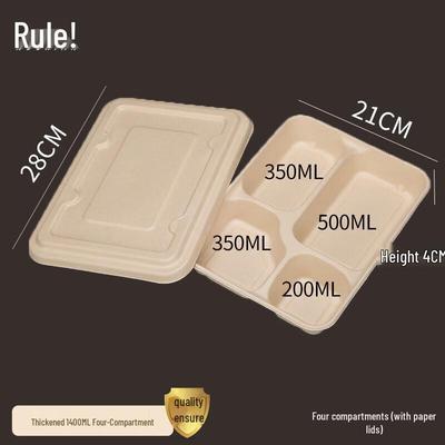 Nuoxian Biodegradable Divided Pulp Lunch Boxes