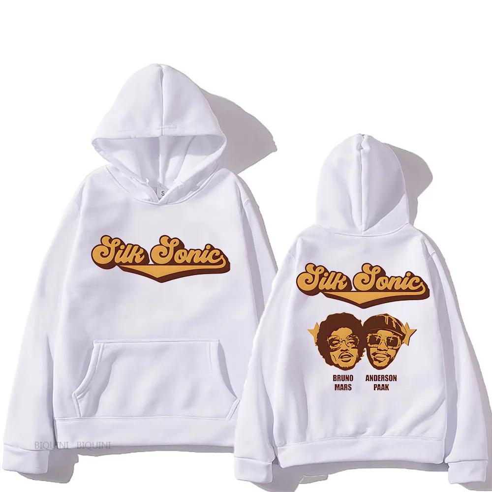 ברונו מארס קפוצ'ון הדפסה גרפית גותי קפוצ'ון נוח סווטשירט חורף רטרו בגדי פאנק היפ הופ פאנק קפוצ'ון