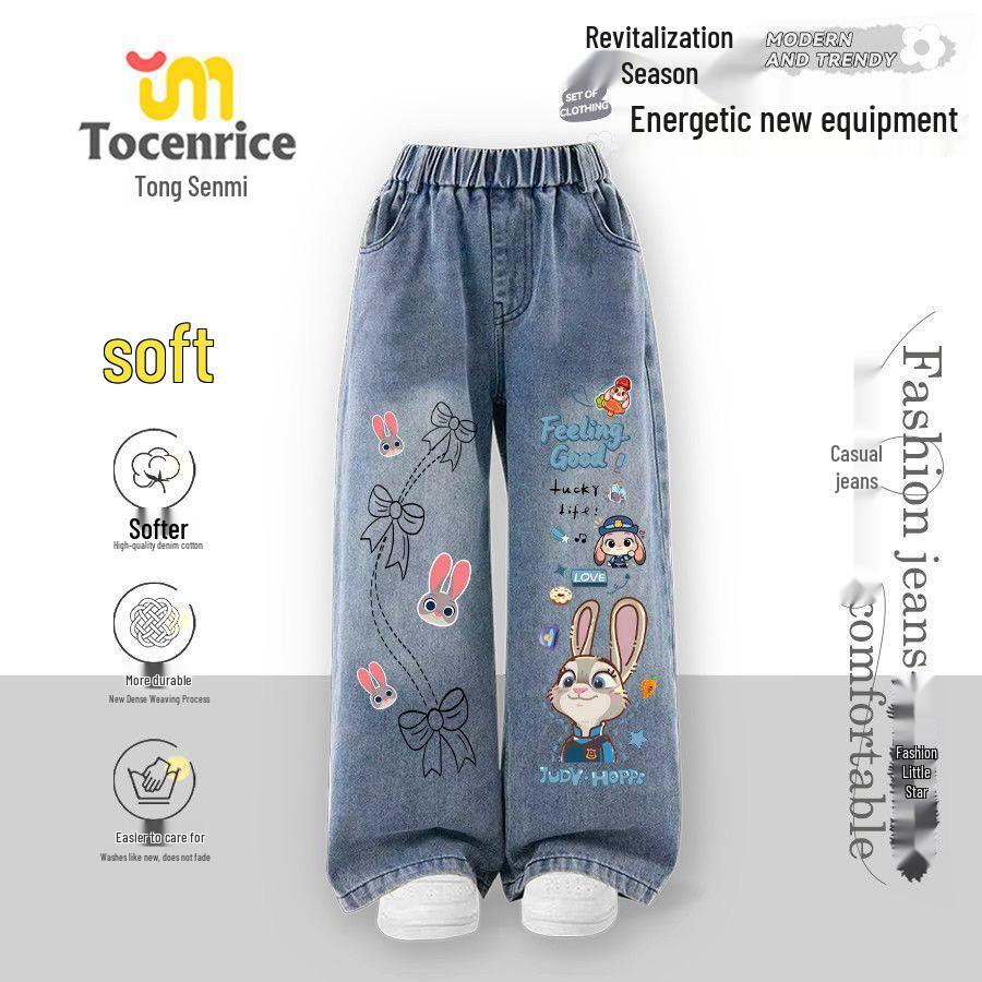 

Zootopia Judy & Nick Kids Fleece-Lined Jeans for Fall/Winter - Medium/Large, Girls Straight & Wide Leg Options 120