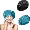 Solide Satin-Schlafhaube Haartuch Elastisches Band Schmaler Kopfbindeband Rand Badezimmer Duschhaube Zum Schlafen Damen Dusche Haarpflege