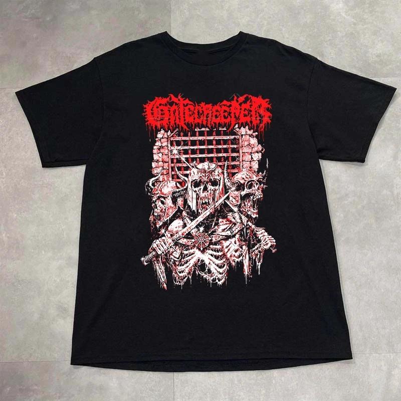 Футболка унисекс черного цвета с логотипом группы Gatecreeper, 100% хлопок, SN239 L