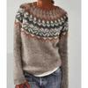 New Women's Color-Block Round Neck Loose Fashion Sweater