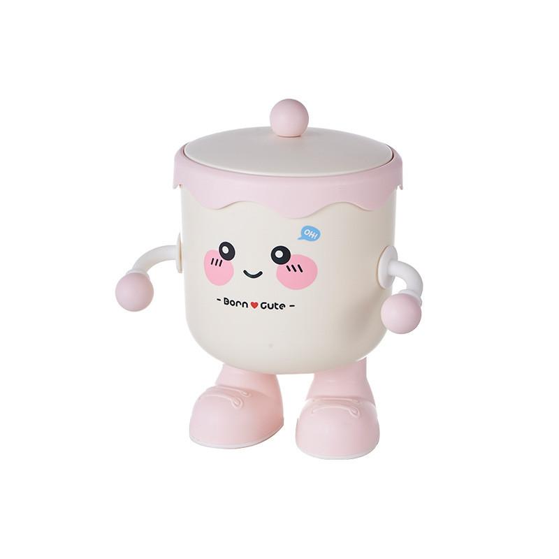 Cute Desk Trash Bin With Plastic Material For Home Use Compact Storage Solution