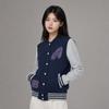 Adidas Knitted Single-Breasted Baseball Collar Long Sleeve Jacket Women jackets M31993