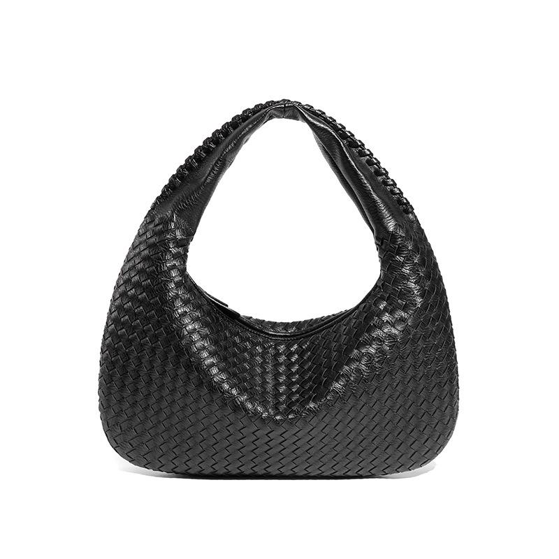 

Логотип плетеная сумка ощущение высокого класса большая вместимость сумка-пельмень ручная переноска плечевая женская сумка сумка подмышку