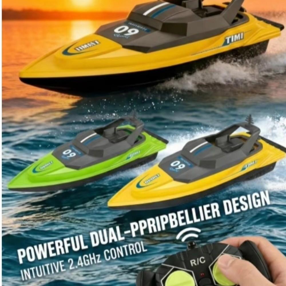 Dual Motor Electric Speedboat Waterproof Racing Boat Waterproof Toy Water Toy Lake