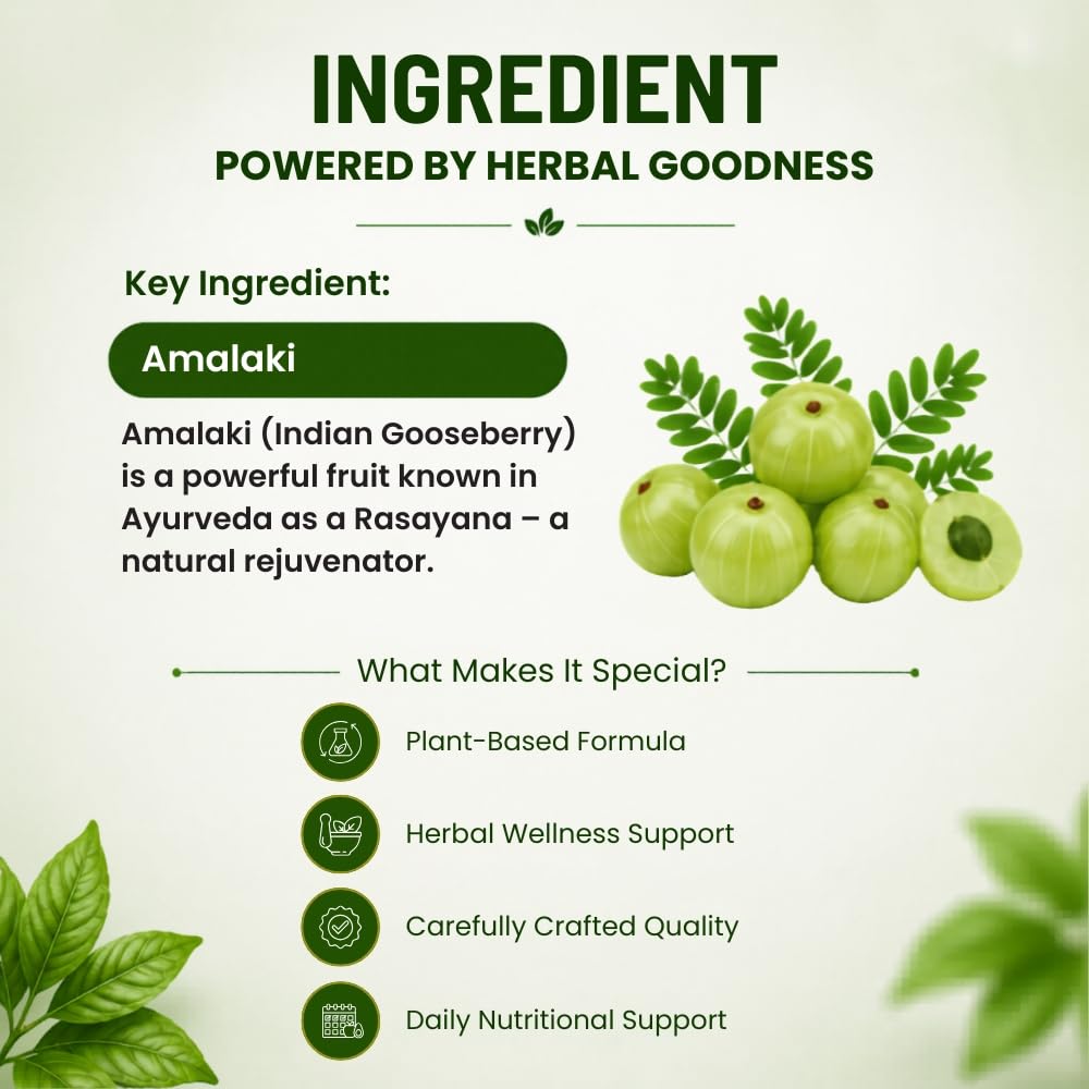 Pure Nutrition Amalaki Tabletten | Amla Tabletten | Amla Supplement Reich an natürlichem Vitamin C für Immunität, Antioxidative Unterstützung, Haut & Tägliches Wohlbefinden