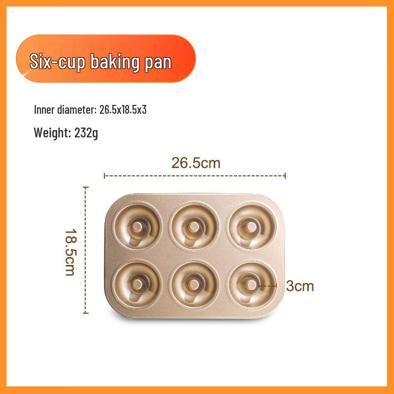 Non-stick 6-Cavity Donut Baking Pan