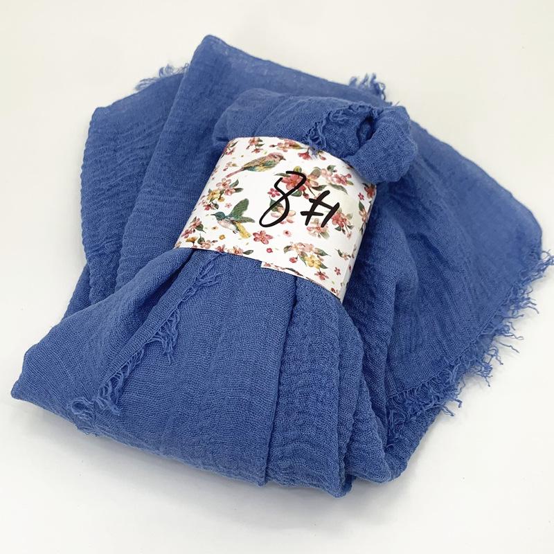 Women Cotton Scarf New Summer Girls Solid Color Sunscreen Thin Scarves Soft Shawl Foulard Viscose Spring Lady Wrap Shawls