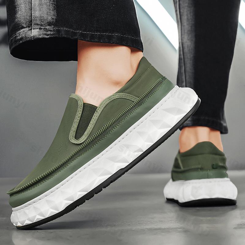 Fashion New Thick Soled Casual Shoes Men's 2025 Summer New Fashion Trend Niche Designed Canvas Breathable Comfortable Platform sneakers