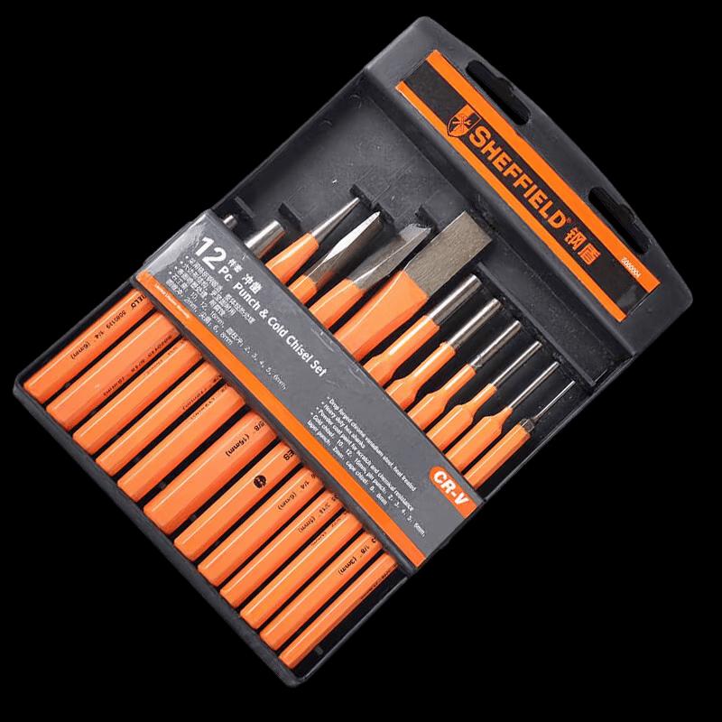 Steel Shield 12-Piece Punch and Chisel Set