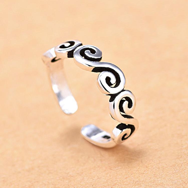 Opening Vintage Ring Female Simple Cold Wind Adjustable Index Finger Ring Small Fresh Personalized Finger Ring