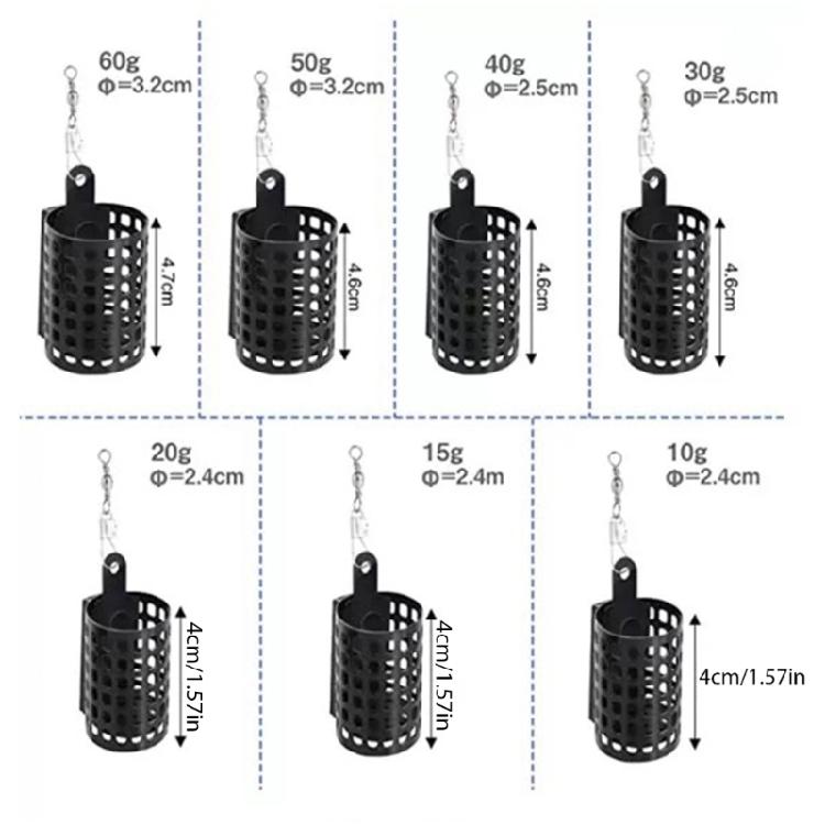 10Pcs Fishing Tackle Feeders Cage Replacement Round Fishing  Baits Cage Feeders Basket Trap Lure Holder Enduring