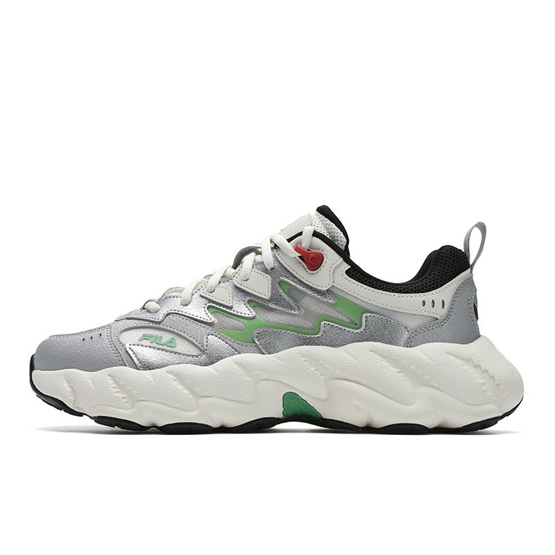 New FILA Fern 2 Fern Sneakers 2.0 Abrasion Resistant, Lightweight, And Breathable Low Top Casual Shoes Men's White Silver F12M531101FGS