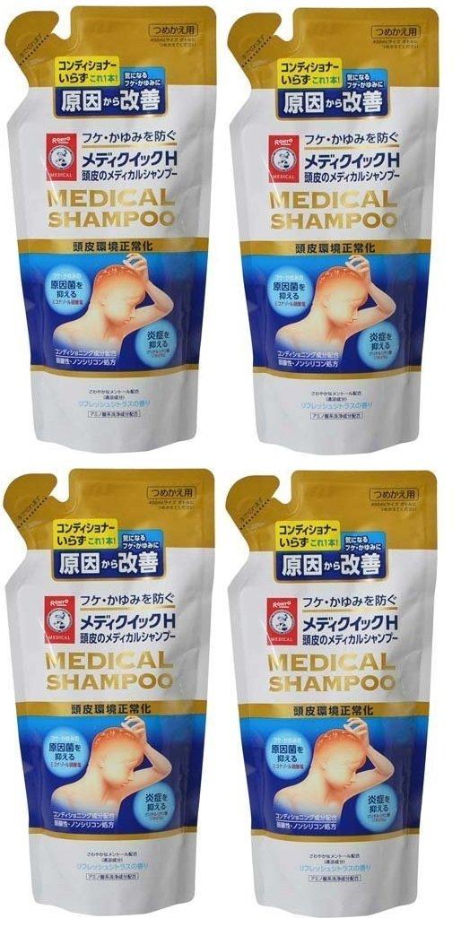 

Mediquik H Scalp Лечебный шампунь Сменный блок 280 мл x 4 шт. [Оптовая закупка]