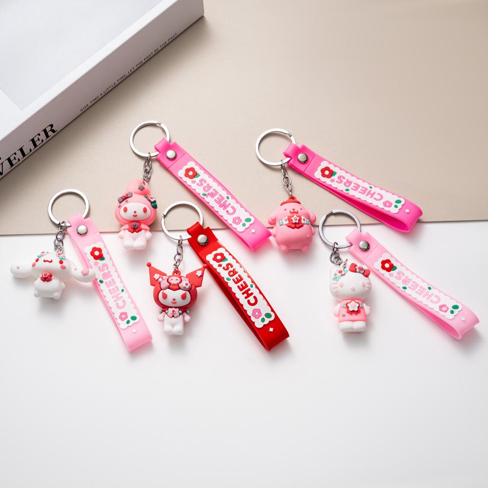 Sanrio Sakura Kuromi Cartoon Keychain Pendant Ornament