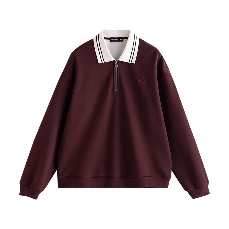 Women's Fleece-Lined Color-block Polo Sweatshirt