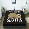 Bedding 3D Printed Animal Sloth Pattern Bed Sheet Mattress Cover Elastic Fitted Sheet 3 Piece Set Home Textile