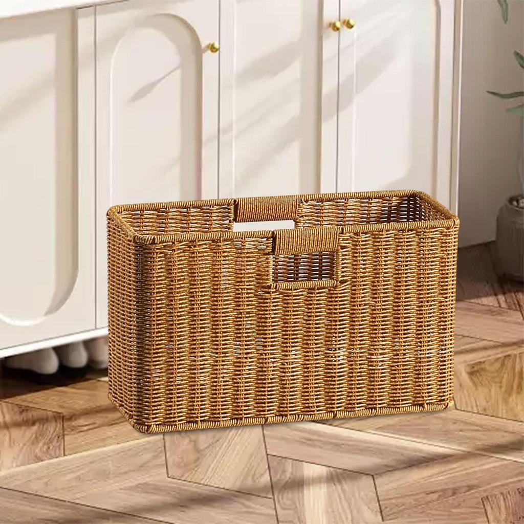 Decorative Japanese Basket for Storing Various Household Items with Handles