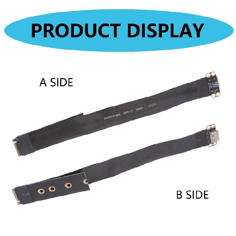 20cm PCIE4.0 M.2 NVMe To Oculink SFF-8611 SFF-8612 Cable for Stable Connection and Fast Data Transfer