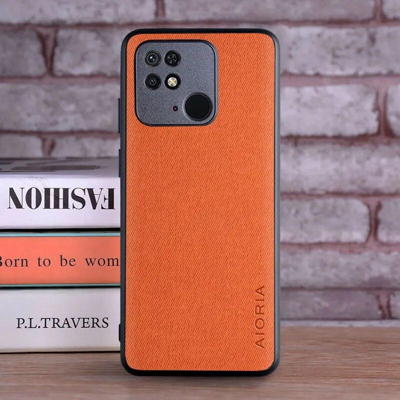 Etui na Xiaomi Redmi 10C 10A NFC coque Luksusowe tekstylia Skórzana skóra Miękka TPU Twarda obudowa telefonu PC dla Xiaomi Redmi 10C Etui funda