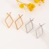 Geometric Rhombus Double Layer Combination Design Earrings For Women Simple Fashion Daily Accessory Party Jewelry Birthday Gifts