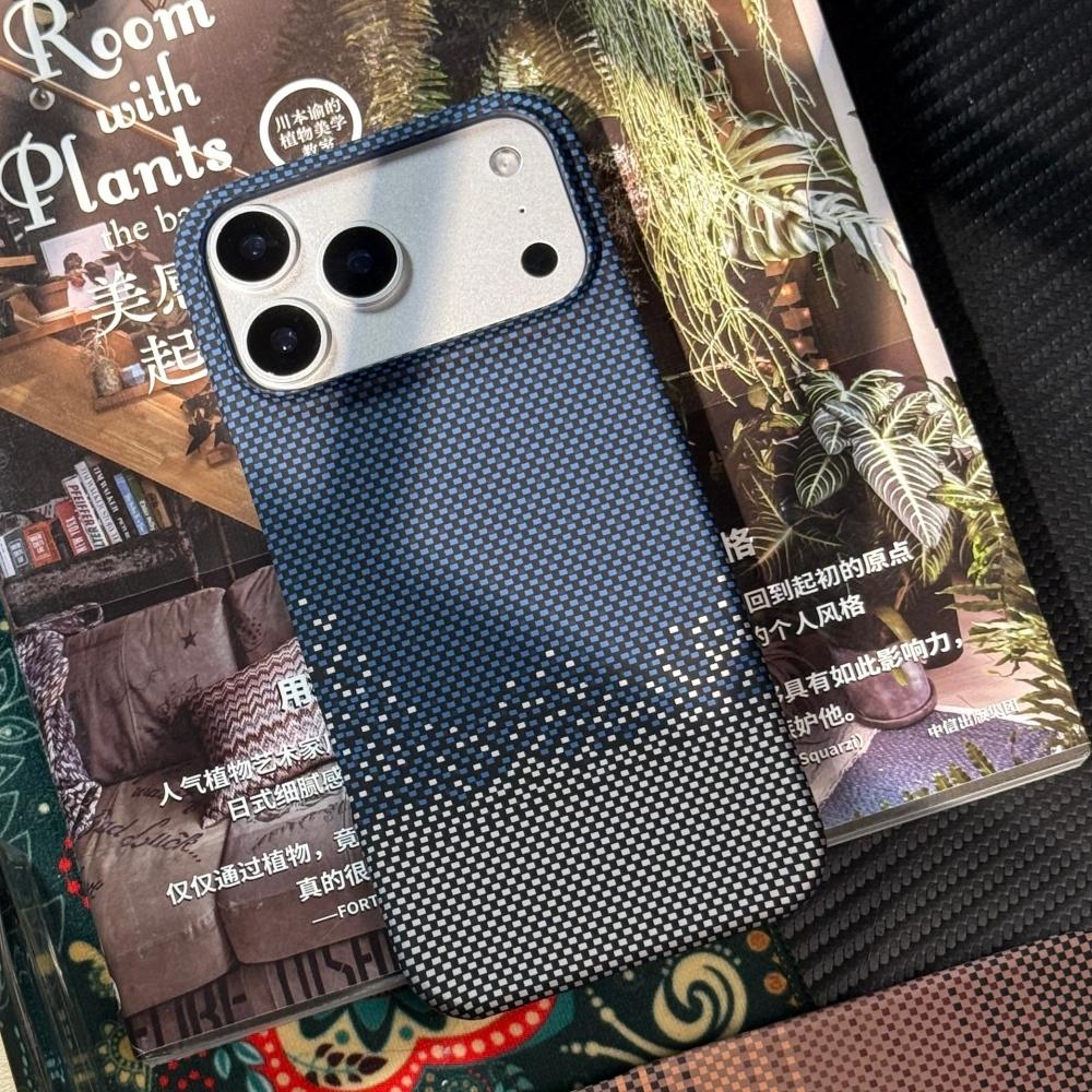 

Kevlar Texture Built-In Magsafe Ultra Slim Fiber Hard PC Case for iphone 17 16 Pro Max Air 15 14 Plus 13 Pro Magnetic Back Cover Carbon Fiber&iPhone17 Pro