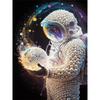 Kit Pittura con Perle Diamond Art Fai da Te per Adulti, Pittura Murale Speciale con Perle Diamond Art Astronauta per Decorazione Casa Ufficio Regalo Fatto a Mano
