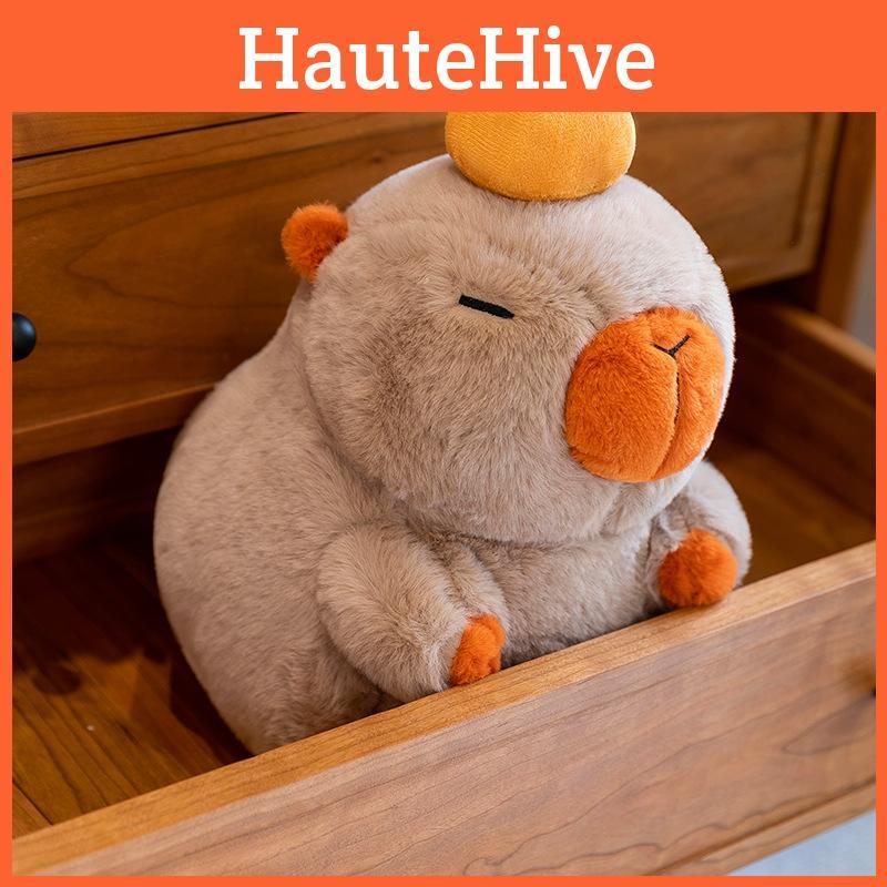 Animal Capybara Persimmon Plush Doll Childrens Birthday Gift Decoration Home