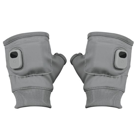 Fingerless Heated Gloves for Women Men Rechargeable Electric Touchscreen Gloves with Digital Display Hand Warming Gloves for Cold Weather Work Hunting