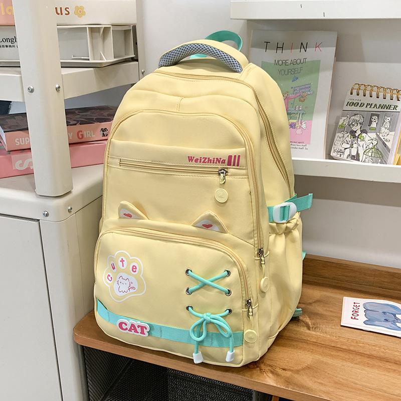 

School bag 2025 new cute ins Korean version large capacity junior high school student school bag versatile sweet backpack lightweight backpack