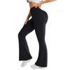 European and American Popular V-waist Cross Long Yoga Pants High-intensity Training Horn Outdoor Sports Fitness Wide-leg Pants