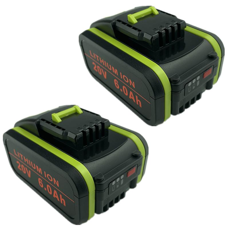 

2шт 20v 6.0Ah аккумулятор для электроинструмента Worx WA3551 WA3553 WX390 WX176 WX178 WX386 WX678